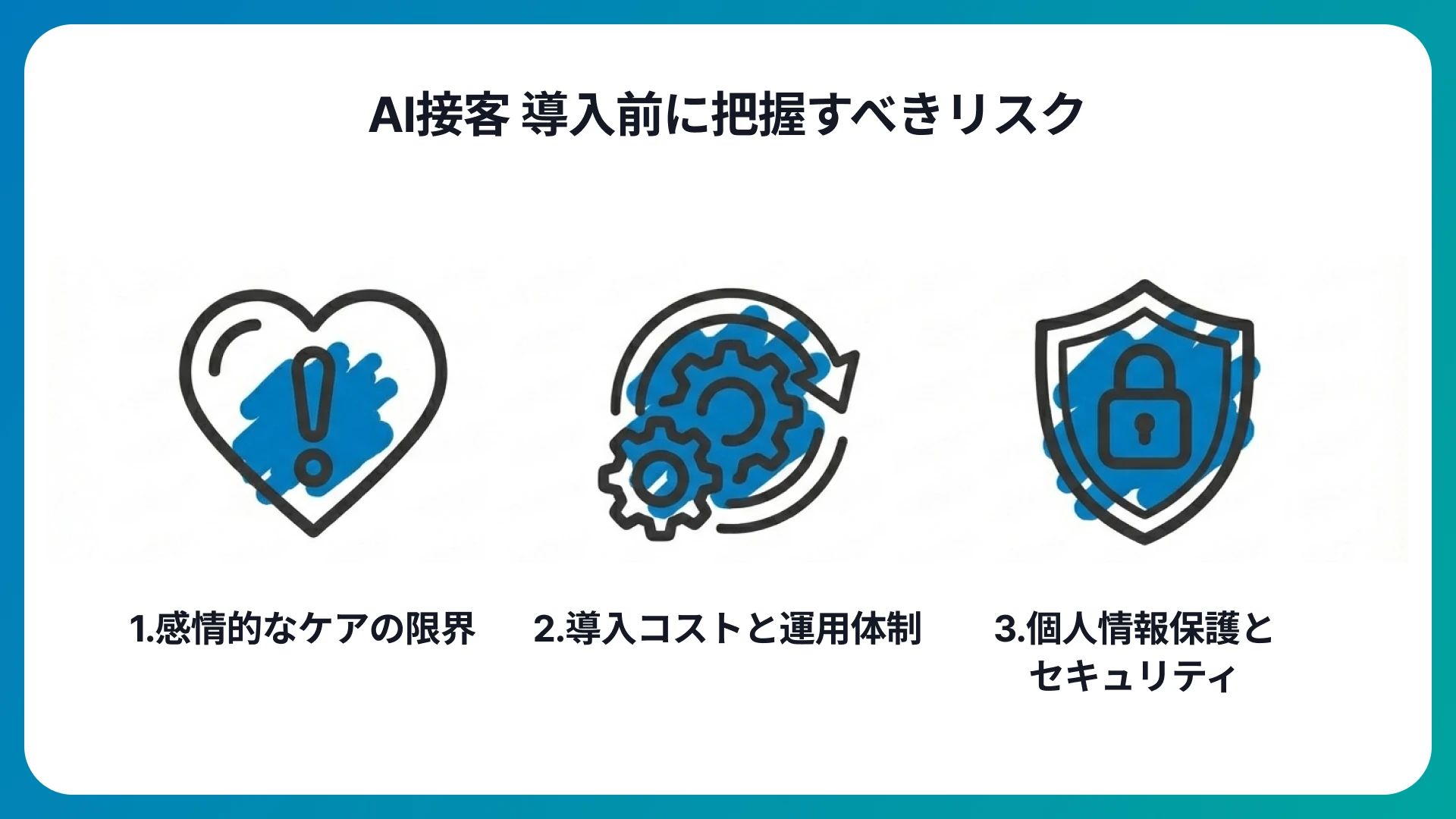 AI接客を導入する前の注意点