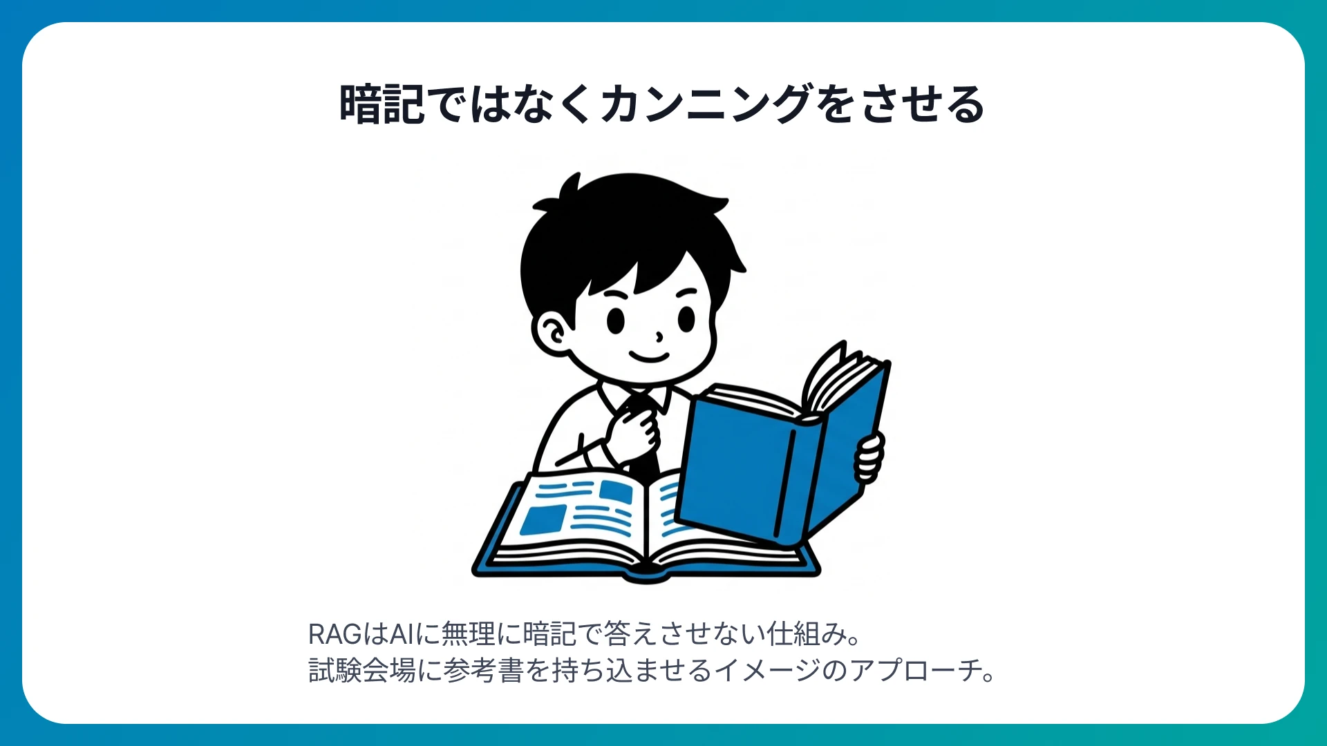 情報の「暗記」ではなく「カンニング」